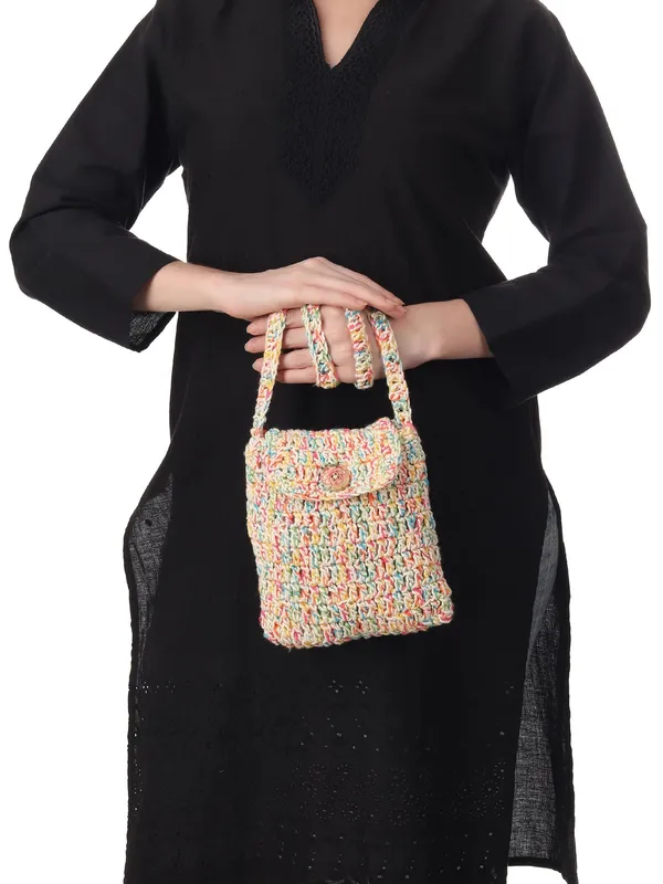 White_Multi_Crochet_Sling_Bag_Default_Title