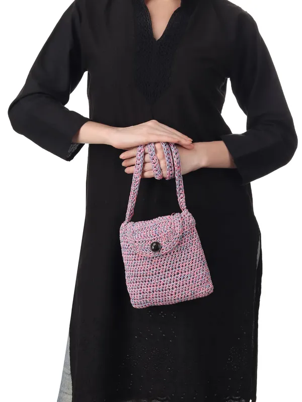 Fluoro_Blue_Crochet_Sling_Bag_Default_Title