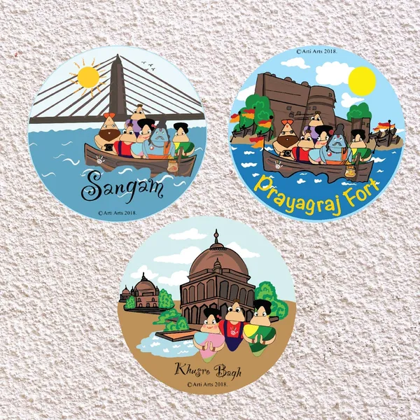 Kumbh_Mela_Fridge_Magnets_3_Inch_Set_Of_3_Default_Title