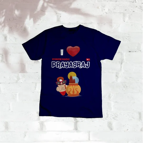 I_Love_Prayagraj_Round_Neck_T_Shirt