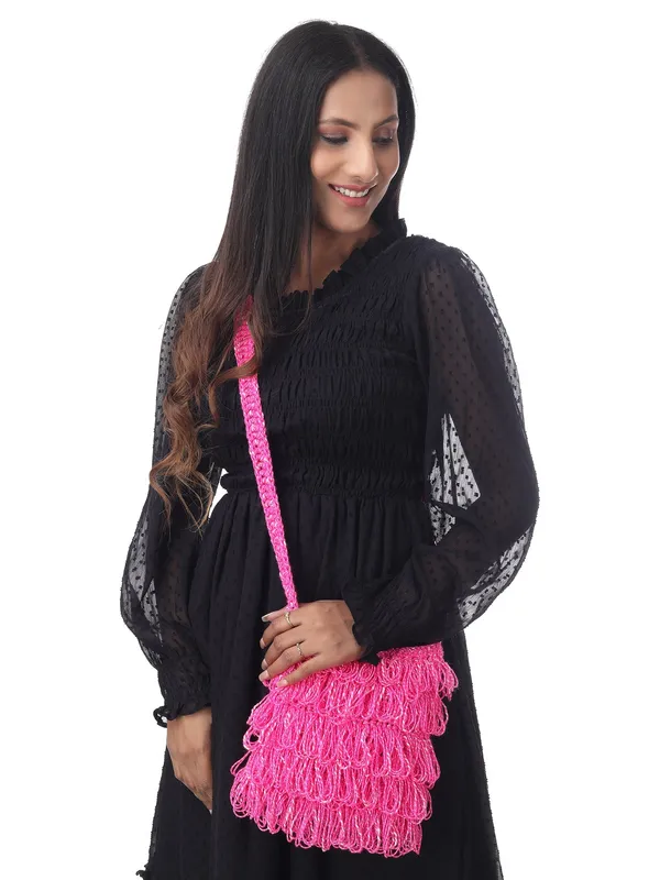 Glossy_Pink_Frilled_Crochet_Satchel_Default_Title