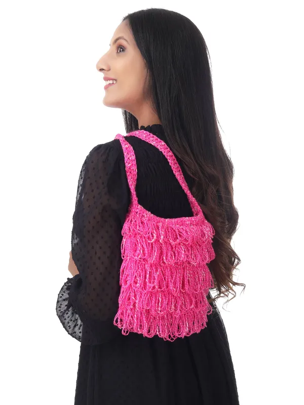 Glossy_Pink_Frilled_Crochet_Satchel_Default_Title