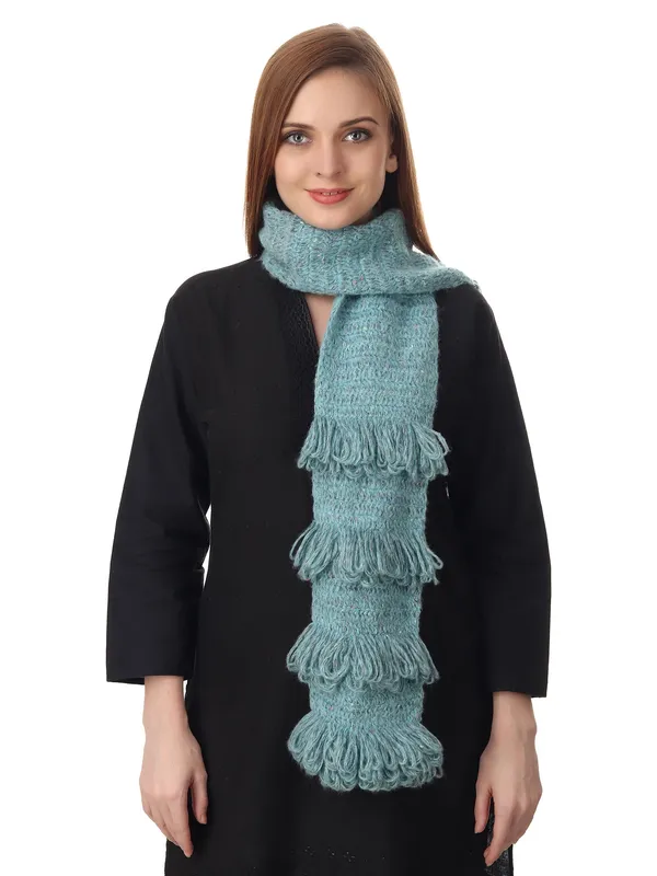 Azure_Acro_Wool_Crochet_Frilled_Scarf_For_Men/Women