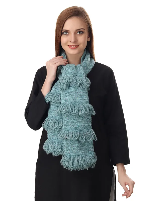 Azure_Acro_Wool_Crochet_Frilled_Scarf_For_Men/Women