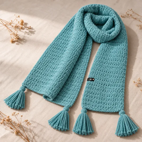 Turquoise_Acro_Wool_Crochet_Scarf_For_Men_Women