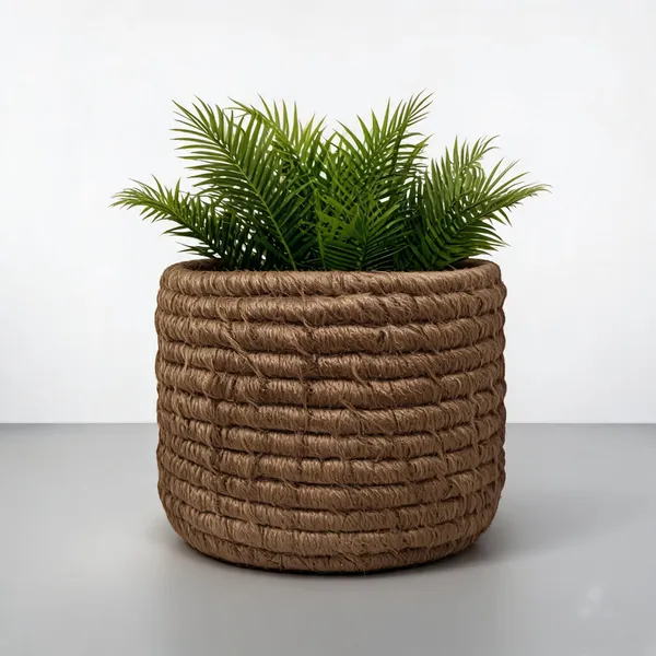 Jute_Handcrafted_Brown_Plant_Holder