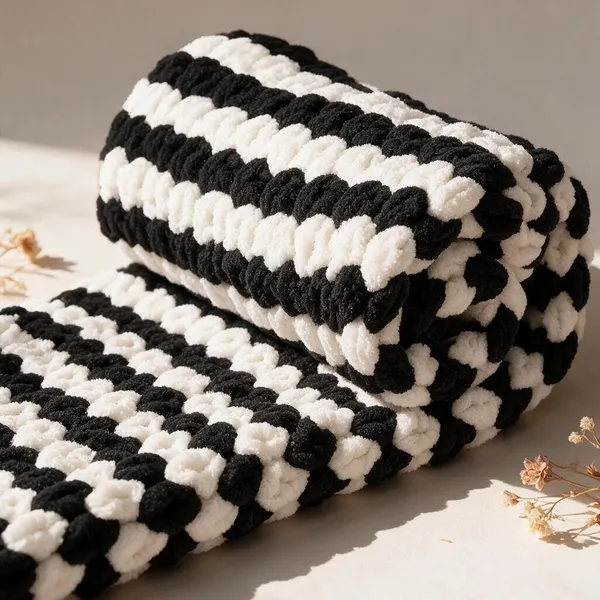 White_Black_Cotton_Quilted_Baby_Blanket