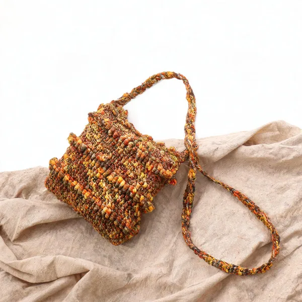 Bronze_Multi_Crochet_Crossbody_Bag_For_Women