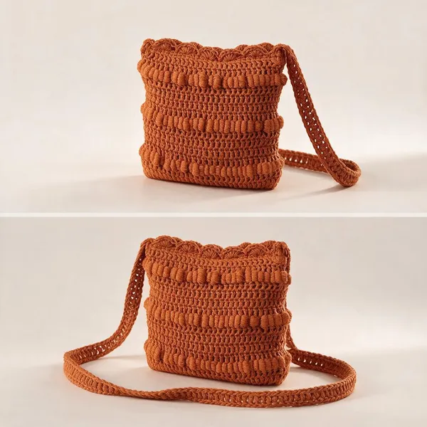 Bronze_Crochet_Crossbody_Bag_For_Women