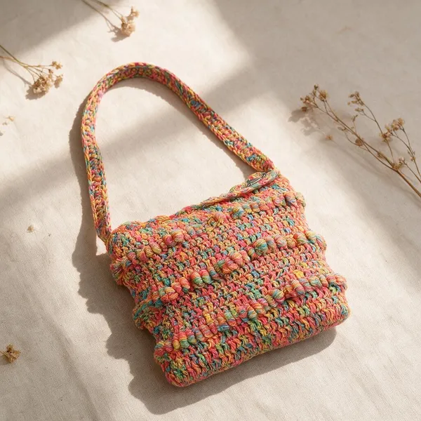 Coral_Multi_Crochet_Crossbody_Bag_For_Women