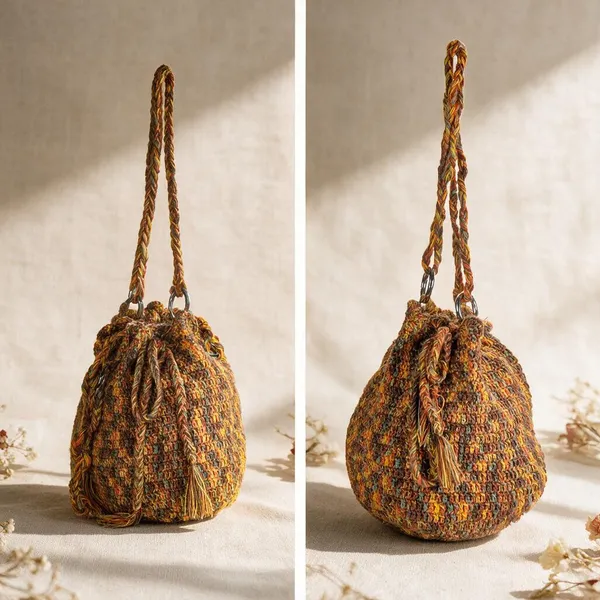 Gold_Handcrafted_Tassel_Drawstring_Potli_Bag_For_Women