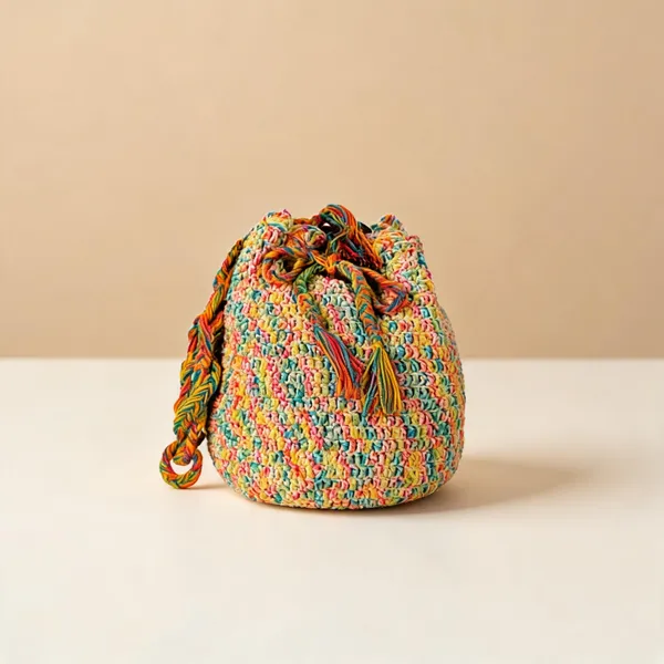Multicolour_Crochet_Tassel_Potli_Bag_For_Women