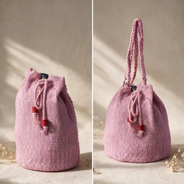 Salmon_Tassel_Drawstring_Potli_Bag_For_Women