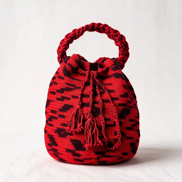 Red_Handcrafted_Tassel_Drawstring_Potli_Bag_For_Women