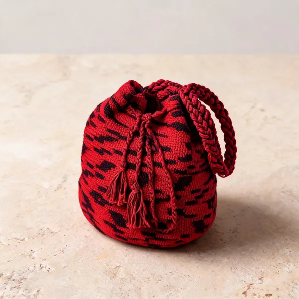 Red_Handcrafted_Tassel_Drawstring_Potli_Bag_For_Women