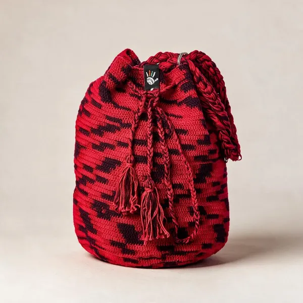 Red_Handcrafted_Tassel_Drawstring_Potli_Bag_For_Women