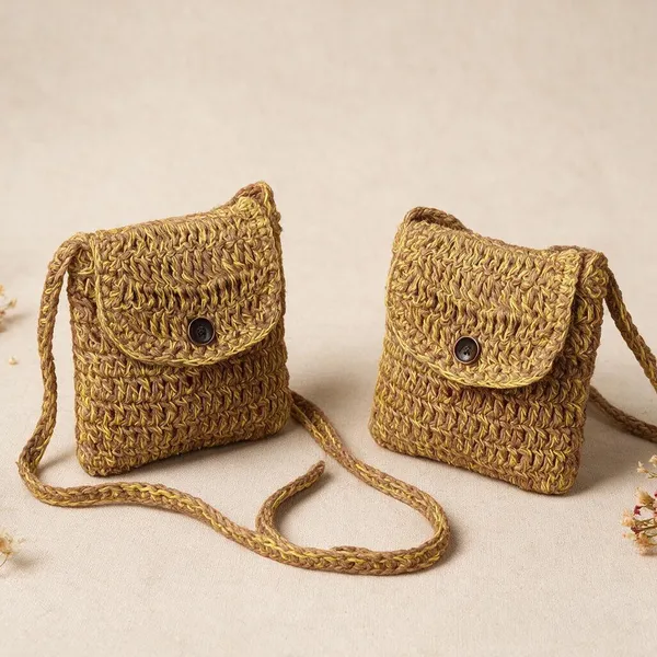 Yellow_Jute_Crochet_Sling_Bag_For_Women