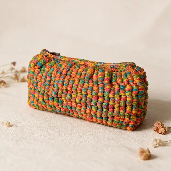 Coral_Multicolour_Crochet_All_Purpose_Pouch_For_Unisex