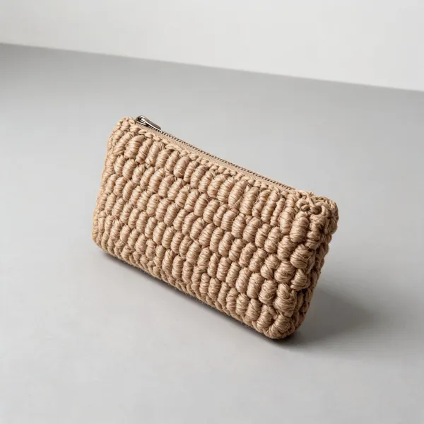 Beige_Jute_Handcrafted_All_Purpose_Pouch_For_Men/Women
