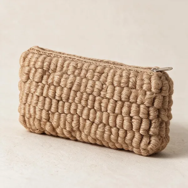 Beige_Jute_Handcrafted_All_Purpose_Pouch_For_Men/Women