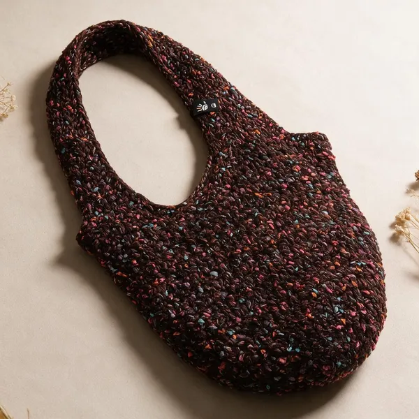 Brown_Poly_Yarn_Crochet_Beach_Tote_For_Men_Women