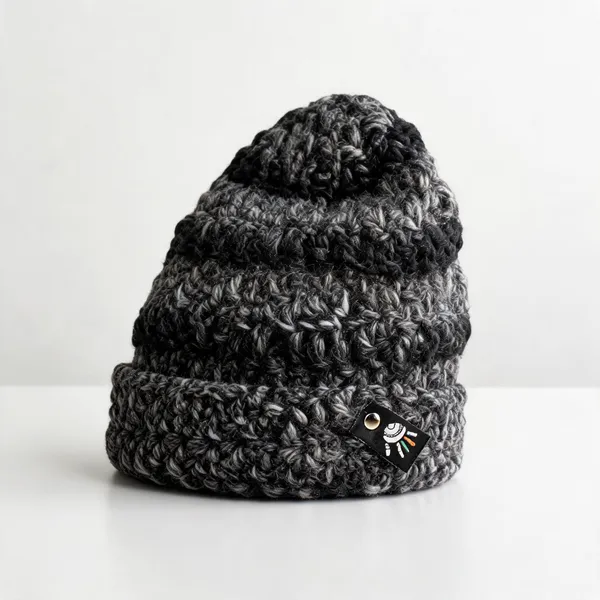 Charcoal_Wool_Crochet_Beanie_For_Unisex