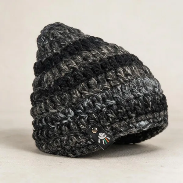 Charcoal_Wool_Crochet_Beanie_For_Unisex