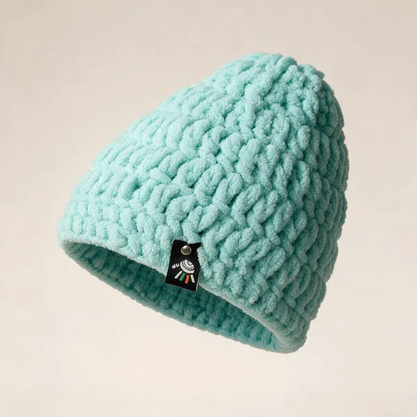 Aqua_Wool_Crochet_Beanie_For_Unisex