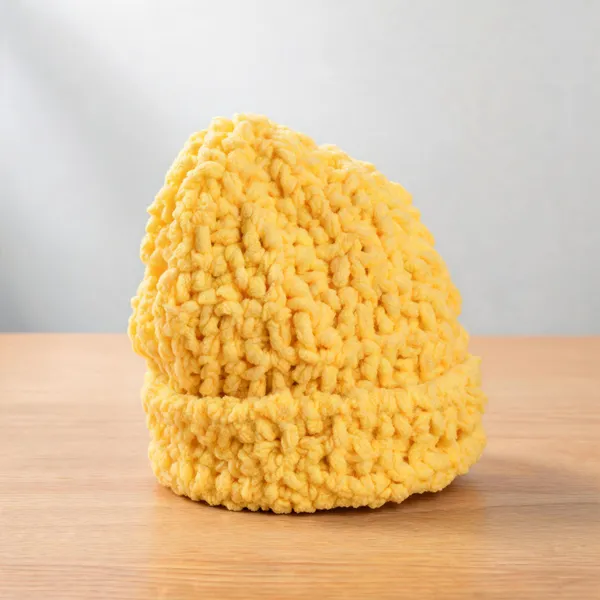 Canary_Wool_Crochet_Beanie_For_Unisex