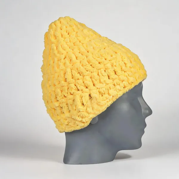 Canary_Wool_Crochet_Beanie_For_Unisex