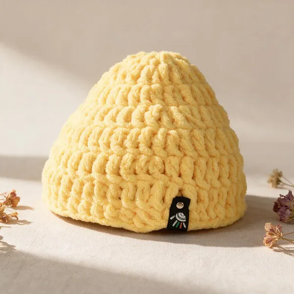 Canary_Wool_Crochet_Beanie_For_Unisex