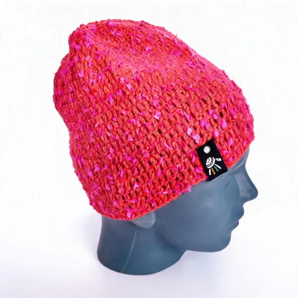 Sizzling_Pink_Wool_Handcrafted_Beanie_For_Unisex