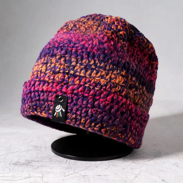 Multicolor_Wool_Handcrafted_Beanie_For_Men_Women