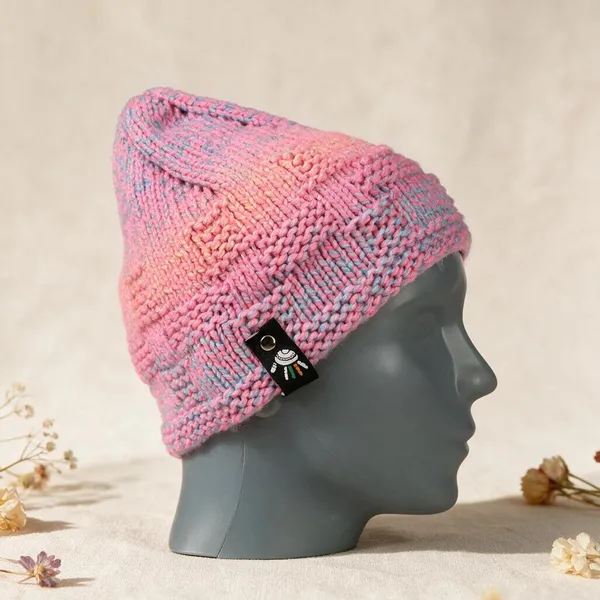 Rose_Wool_Crochet_Beanie_For_Men/Women