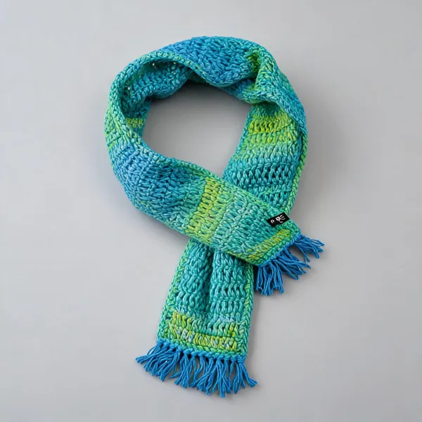 Fresh_Green_Acro_Wool_Crochet_Scarf_For_Unisex