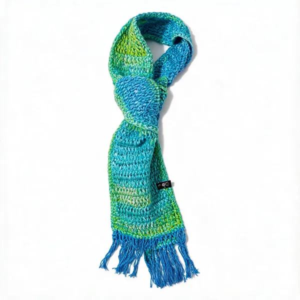 Fresh_Green_Acro_Wool_Crochet_Scarf_For_Unisex