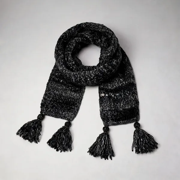 Charcoal_Black_Acro_Wool_Crochet_Scarf_For_Unisex