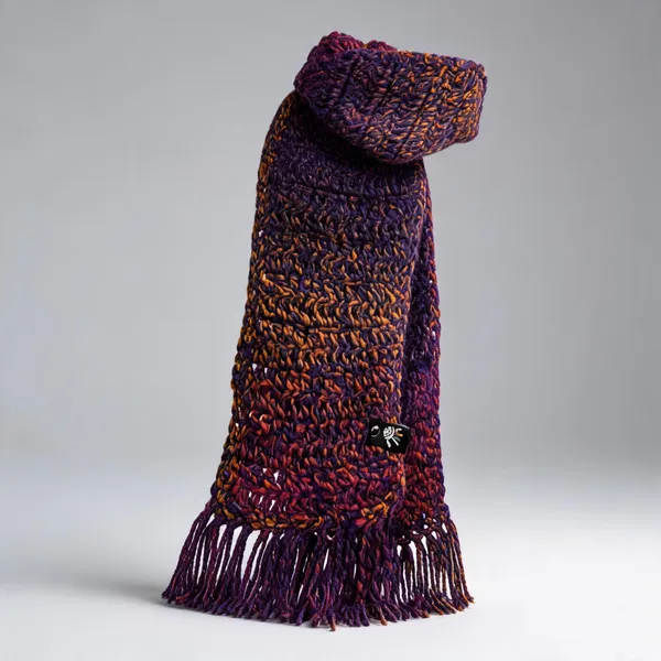 Purple_Yellow_Acro_Wool_Crochet_Scarf_For_Unisex
