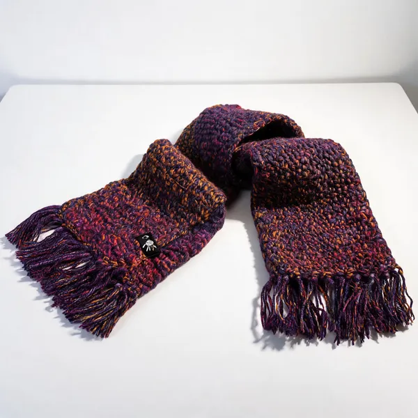 Purple_Yellow_Acro_Wool_Crochet_Scarf_For_Unisex
