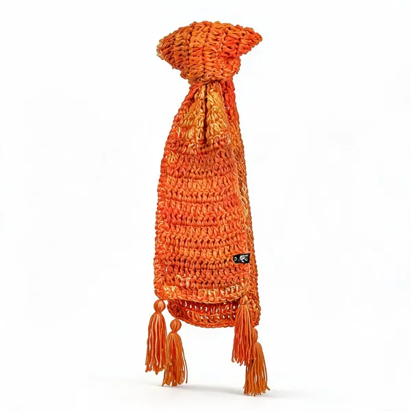 Orange_Acro_Wool_Crochet_Blend_Scarf_For_Men/Women
