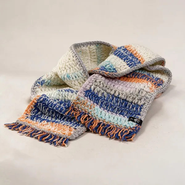Multicolor_Acrylic_Wool_Crochet_Scarf_For_Unisex