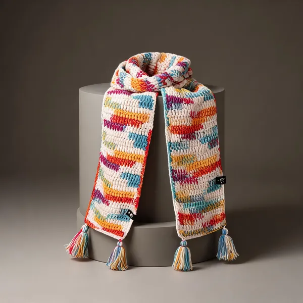Multicolor_Acro_Wool_Crochet_Scarf_For_Men/Women