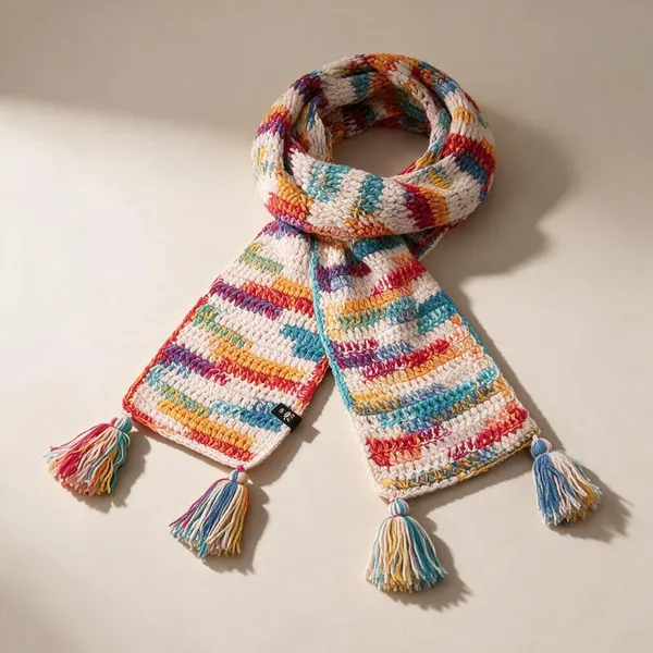Multicolor_Acro_Wool_Crochet_Scarf_For_Men/Women