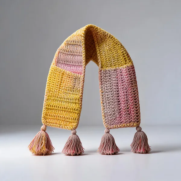 Baby_Pink_Acrylic_Wool_Crochet_Daisy_Scarf_For_Unisex