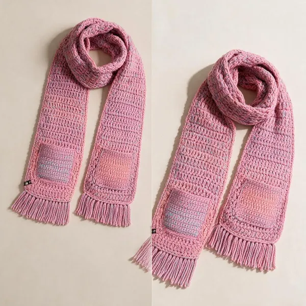 Pink_Acro_Wool_Crochet_Ombre_Pocketed_Scarf_For_Unisex