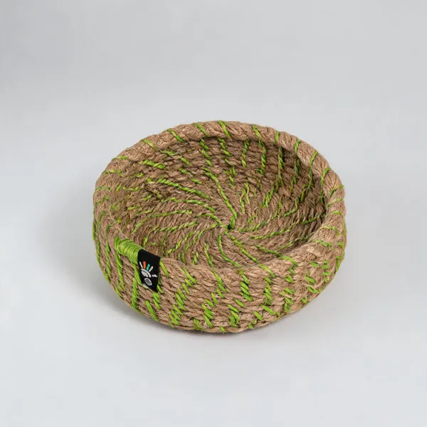 Jute_Braided_Parrot_Green_Storage_Basket