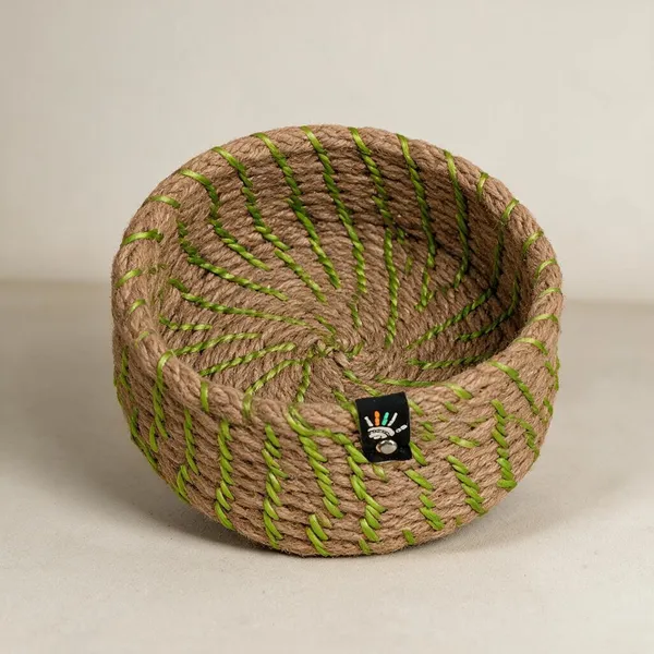 Jute_Braided_Parrot_Green_Storage_Basket
