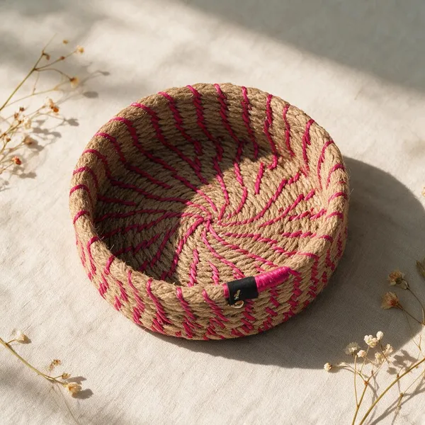Pink_Jute_Braided_Storage_Basket