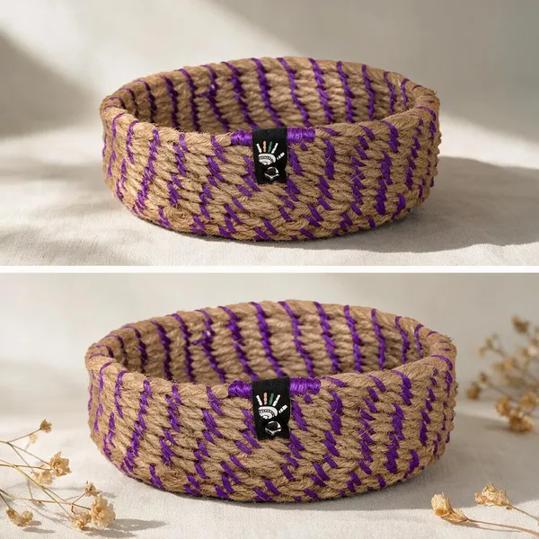 Jute_Braided_Purple_Storage_Basket