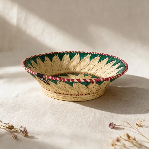 Moonj_Grass_Handwoven_Floral_Green_Basket